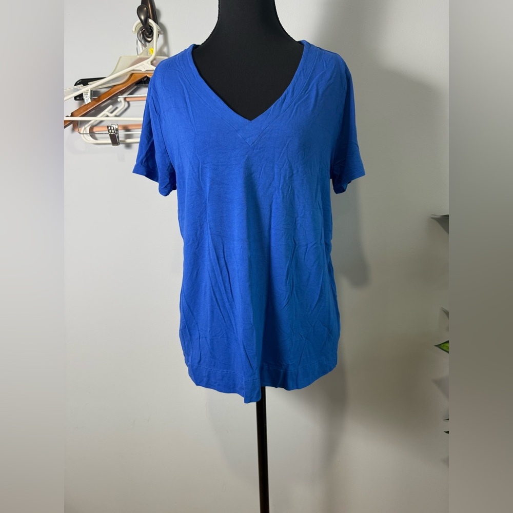 J. Jill Blue Relaxed Short Sleeve T-Shirt